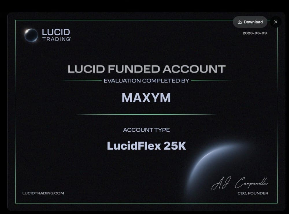 Capture de résultat vérifié sur Lucid Trading, membre D*Trading