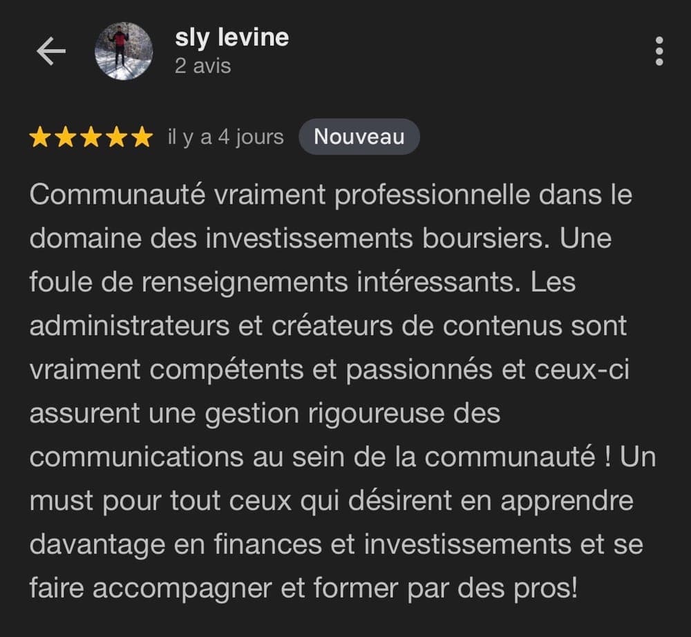 Témoignage de Sly Levine, membre D*Trading