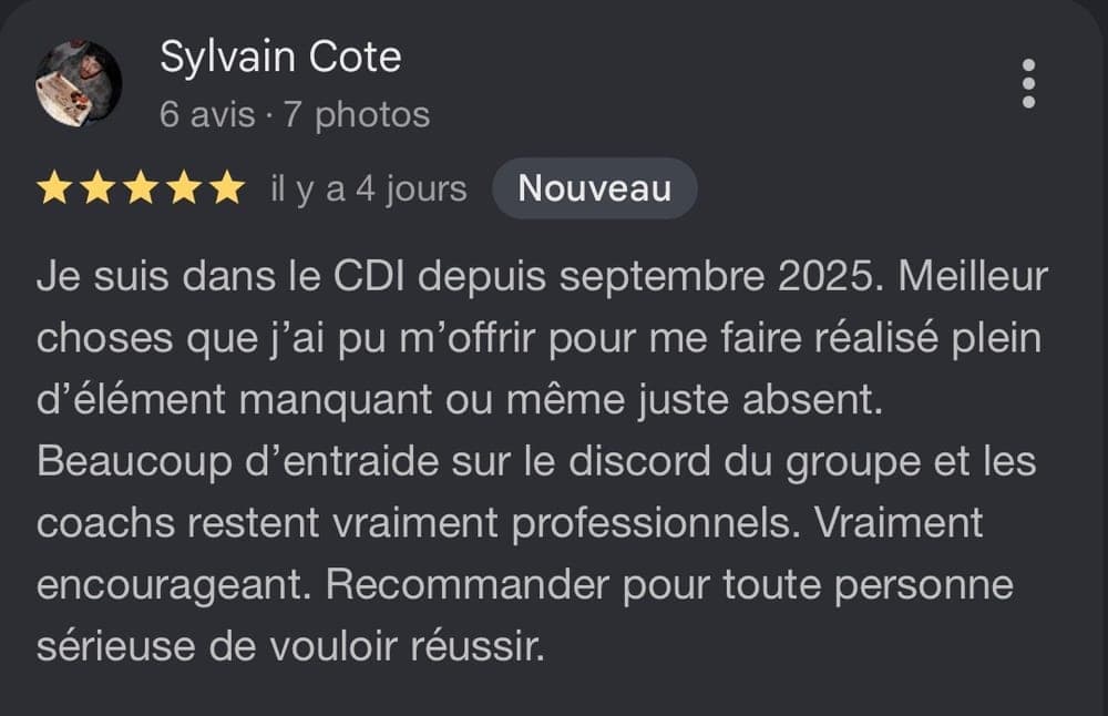 Témoignage de Sylvain Côté, membre D*Trading