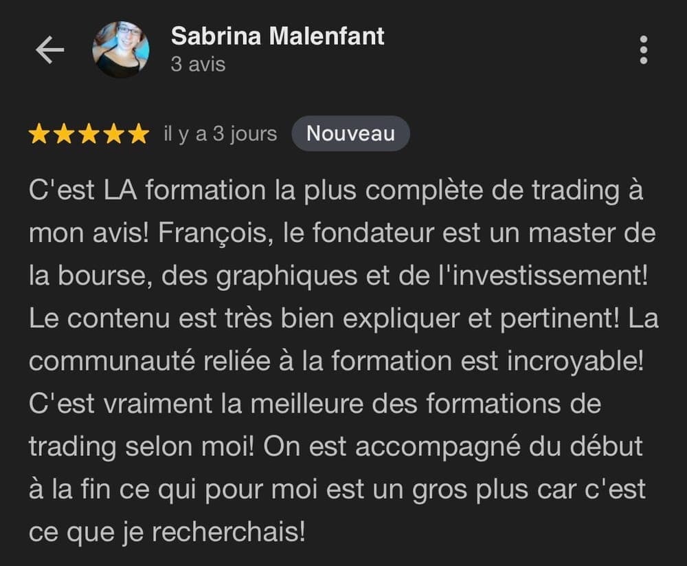 Témoignage de Sabrina Malenfant, membre D*Trading