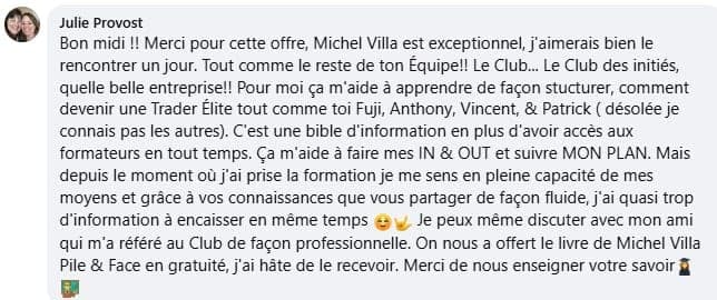 Témoignage de Julie Provost, membre D*Trading